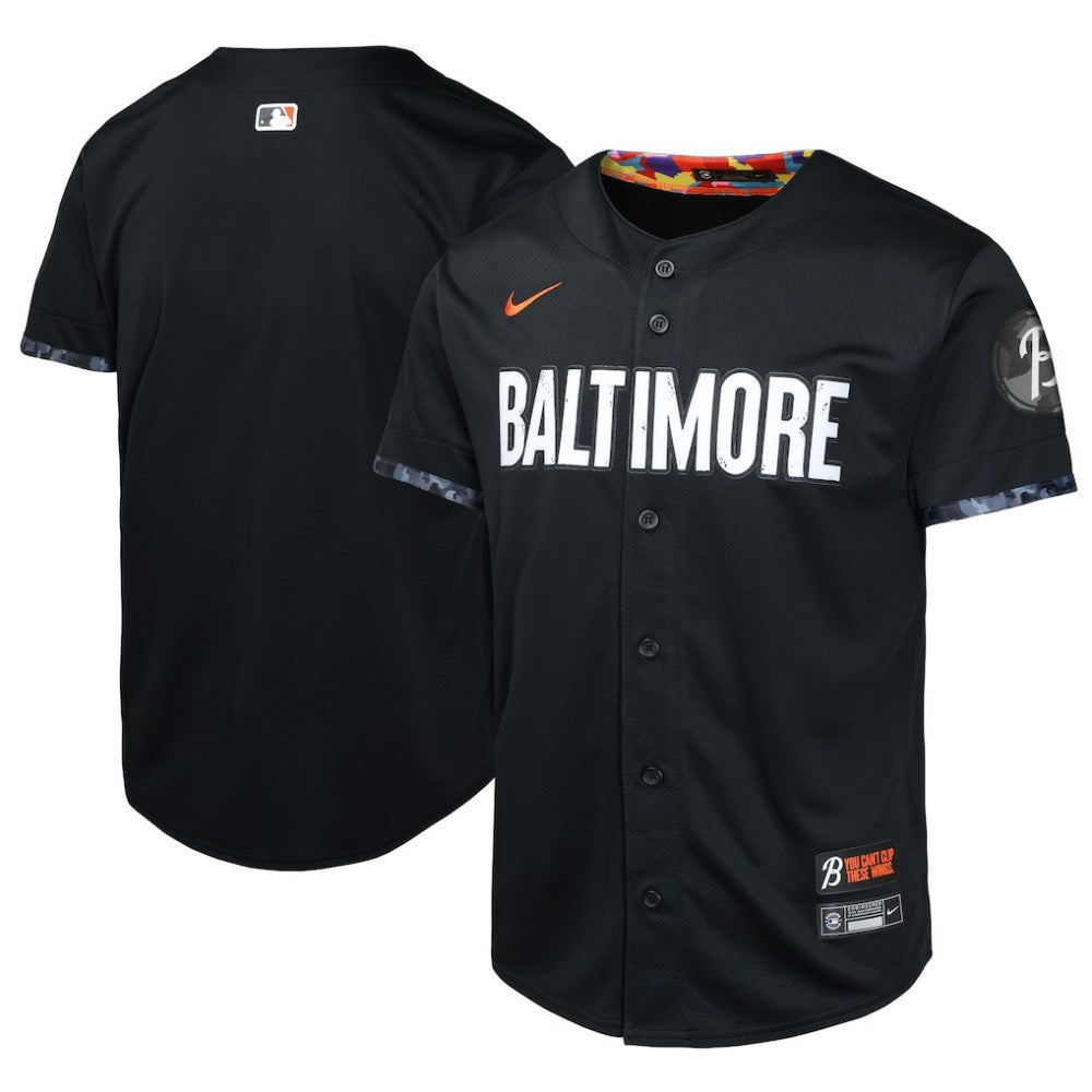 Baltimore Orioles Youth City Connect Limited Jersey - Black | Nike