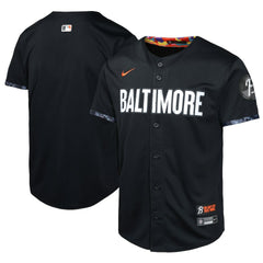Baltimore Orioles Youth City Connect Limited Jersey - Black | Nike