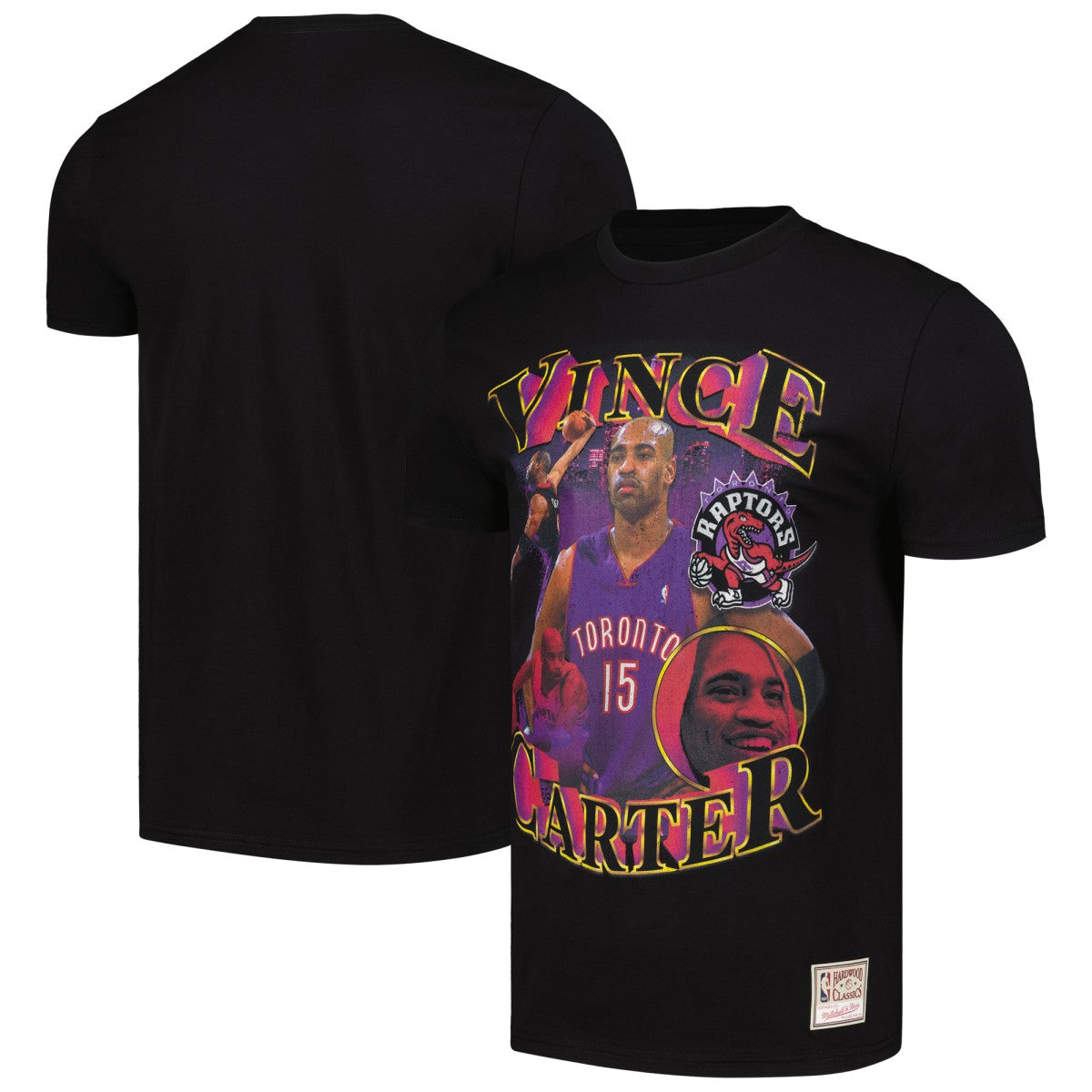 Vince Carter Toronto Raptors Hardwood Classics Collage T-Shirt - Black | Mitchell & Ness sale