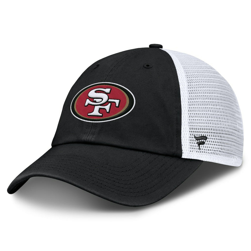 San Francisco 49ers Trucker Adjustable Hat - Black/White on sale