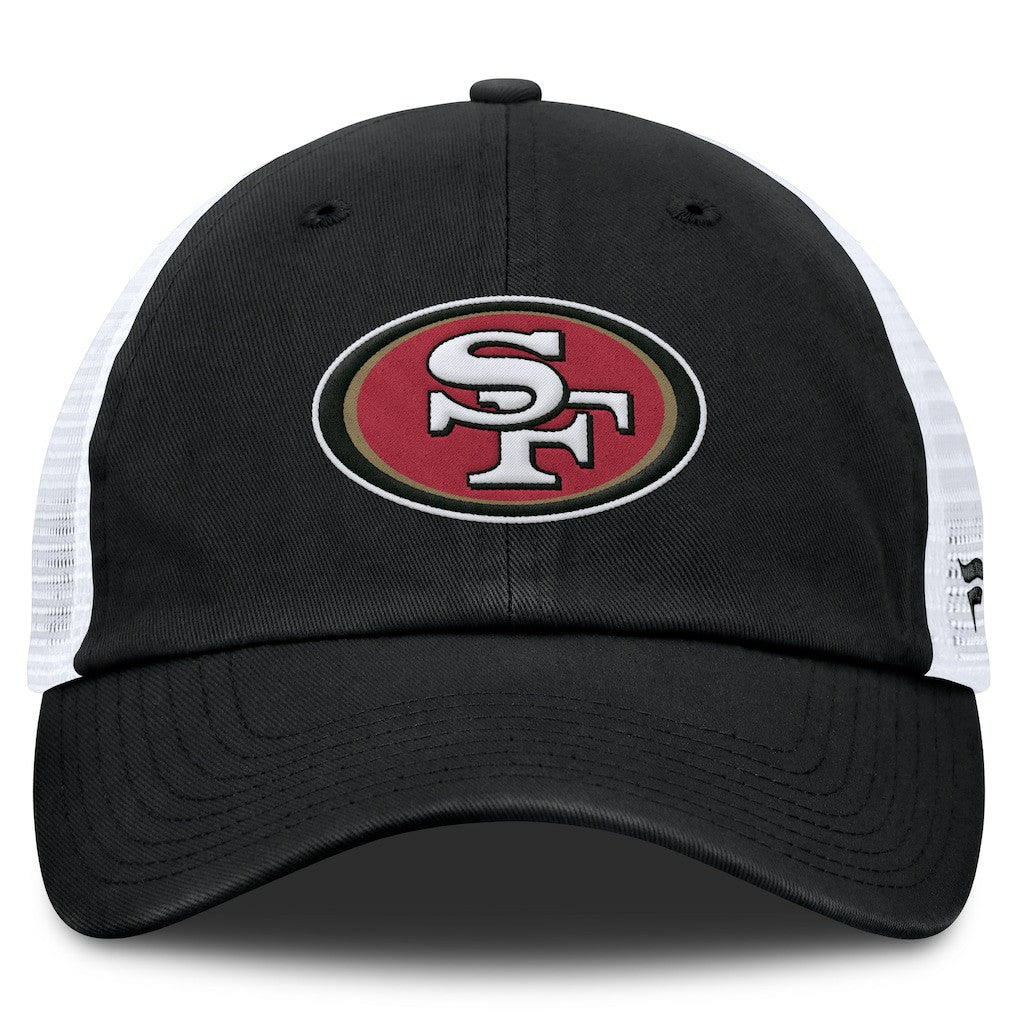 San Francisco 49ers Trucker Adjustable Hat - Black/White on sale