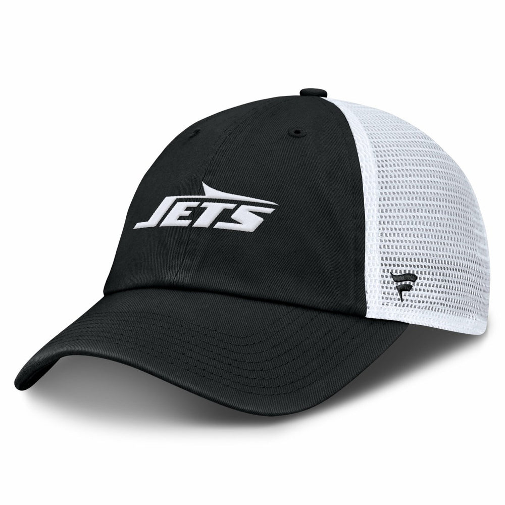 New York Jets Trucker Adjustable Hat - Black/White on sale