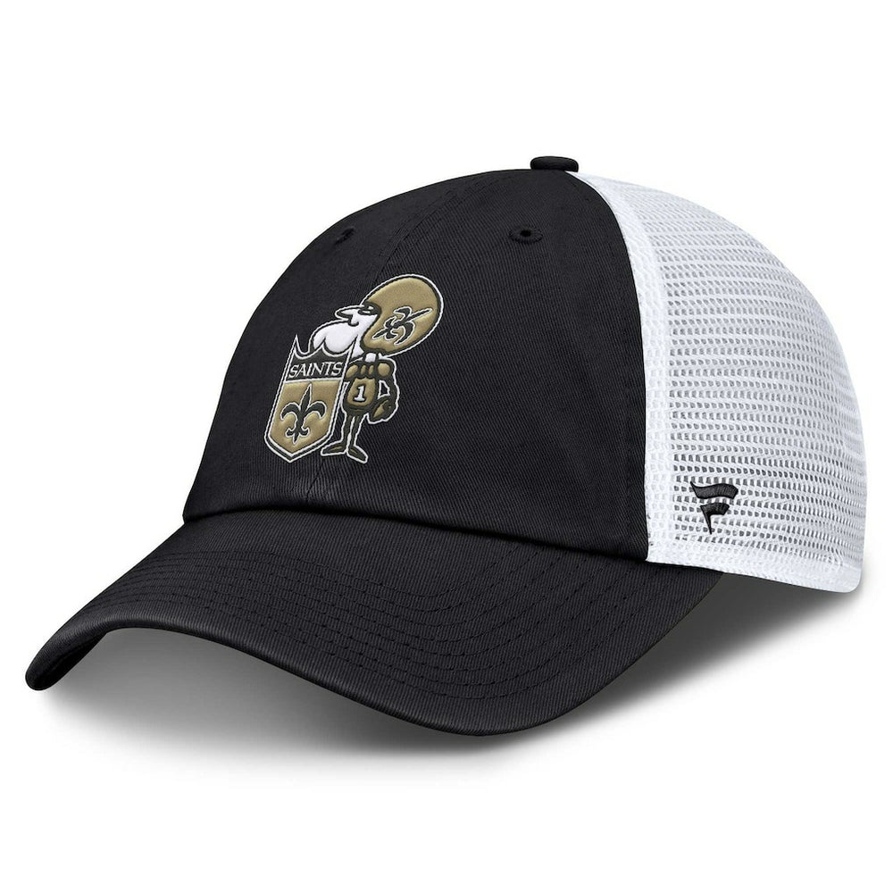 New Orleans Saints Basic Vintage Trucker Adjustable Hat - Black discount