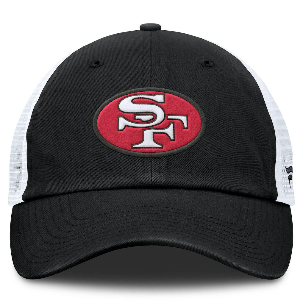 San Francisco 49ers Basic Vintage Trucker Adjustable Hat - Black/White cheap