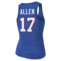Josh Allen Buffalo Bills Majestic Threads Women's Name & Number Tri-Blend Tank Top - Royal sale