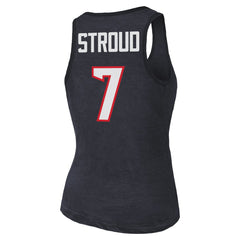 C.J. Stroud Houston Texans Majestic Threads Women's Name & Number Tri-Blend Tank Top - Navy discount