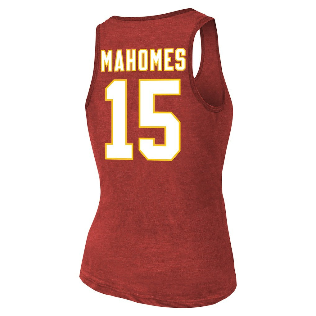Patrick Mahomes Kansas City Chiefs Majestic Threads Women's Name & Number Tri-Blend Tank Top - Red sale