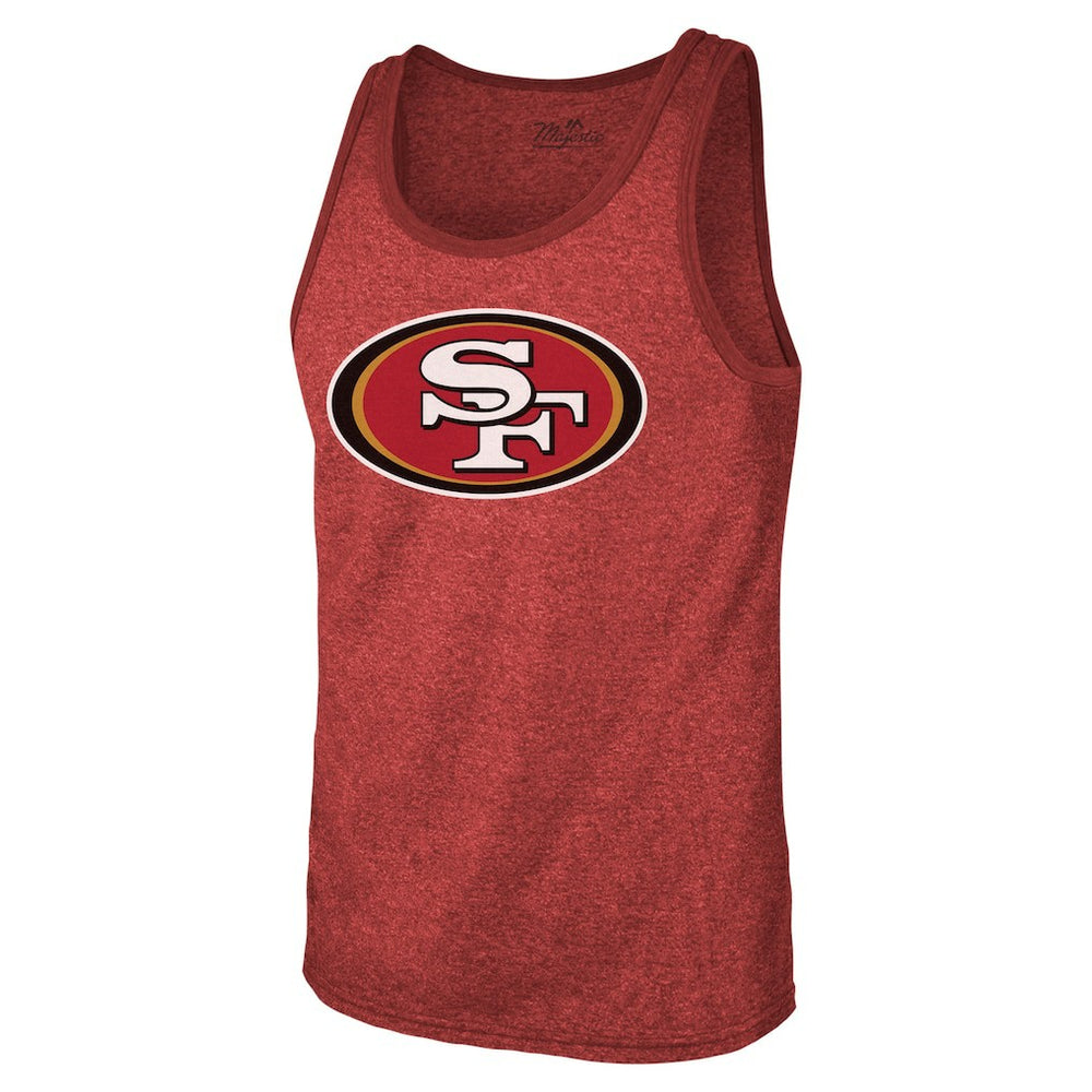 Christian McCaffrey San Francisco 49ers Majestic Threads Tri-Blend Player Name & Number Tank Top - Scarlet on sale
