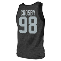 Maxx Crosby Las Vegas Raiders Majestic Threads Tri-Blend Player Name & Number Tank Top - Black online
