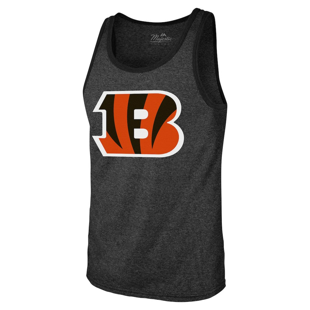 Joe Burrow Cincinnati Bengals Majestic Threads Tri-Blend Player Name & Number Tank Top - Black discount