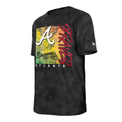 Atlanta Braves Women's Sport Classics Enzyme Wash Oversized T-Shirt - Black | New Era