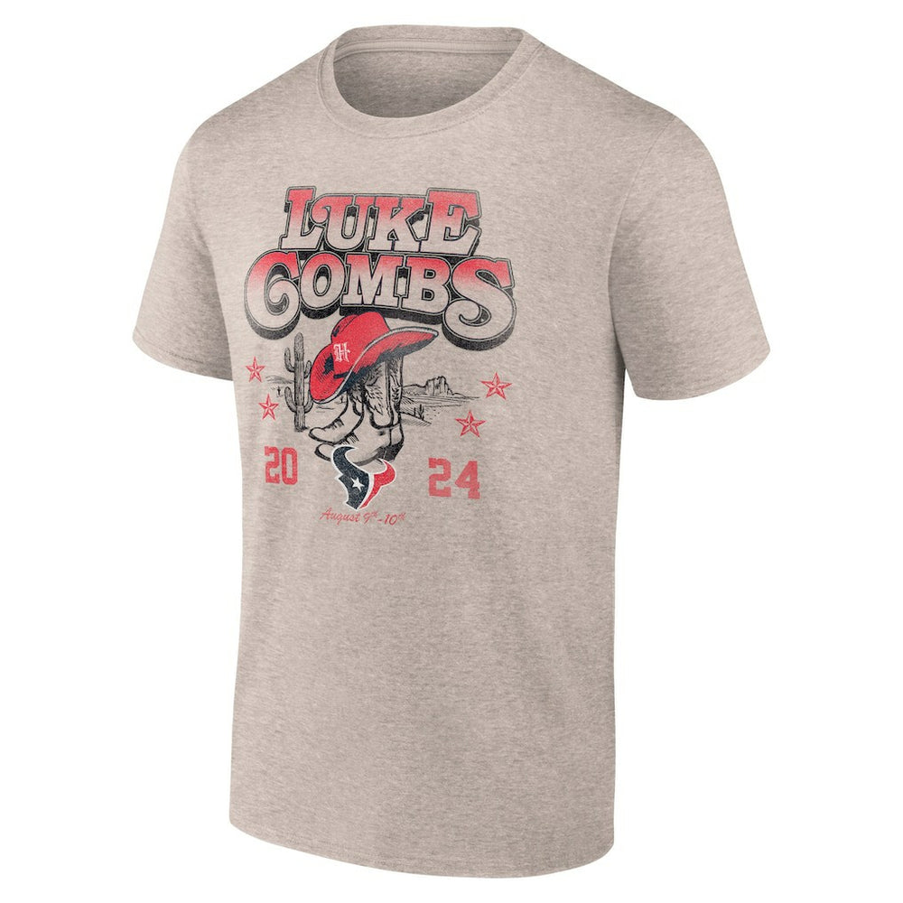 Luke Combs x Houston Texans Growin' Up and Gettin' Old Tour T-Shirt - Tan online
