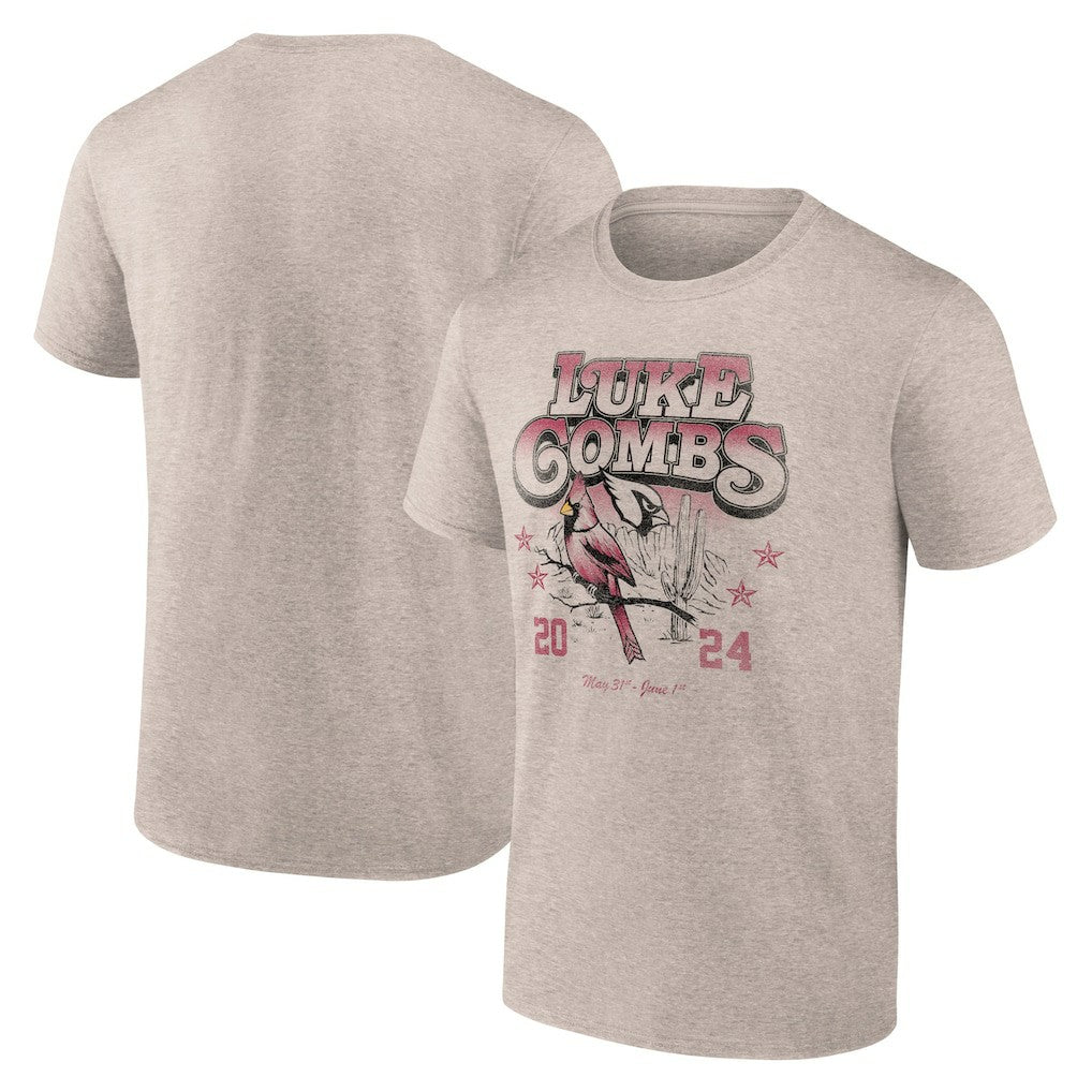 Luke Combs x Arizona Cardinals Growin' Up and Gettin' Old Tour T-Shirt - Tan for sale