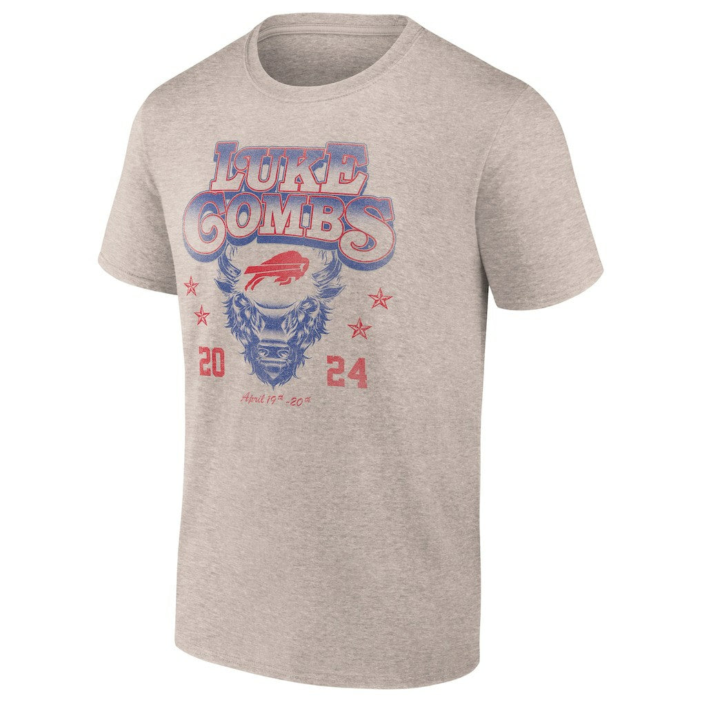 Luke Combs x Buffalo Bills Growin' Up and Gettin' Old Tour T-Shirt - Tan online