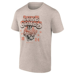 Luke Combs x Cincinnati Bengals Growin' Up and Gettin' Old Tour T-Shirt - Tan discount