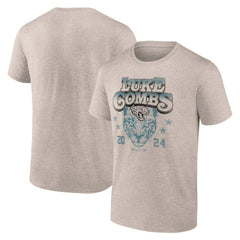 Luke Combs x Jacksonville Jaguars Growin' Up and Gettin' Old Tour T-Shirt - Tan cheap
