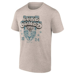 Luke Combs x Jacksonville Jaguars Growin' Up and Gettin' Old Tour T-Shirt - Tan cheap