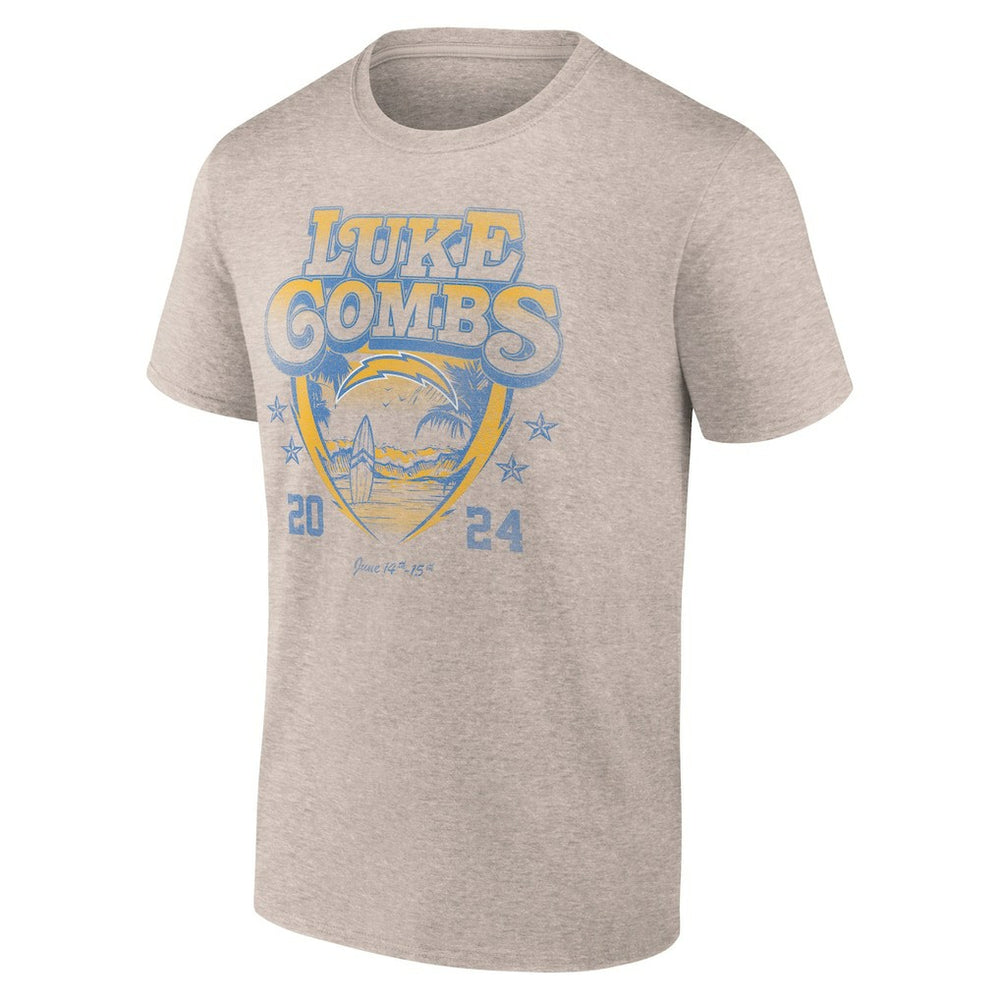 Luke Combs x Los Angeles Chargers Growin' Up and Gettin' Old Tour T-Shirt - Tan online