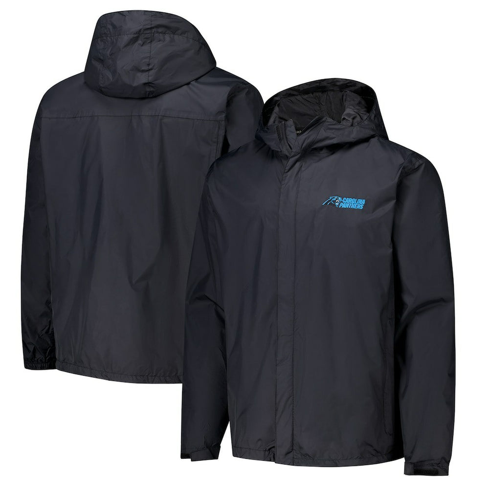 Carolina Panthers Dunbrooke Tropic Waterproof Packable Full-Zip Hoodie Jacket  - Black cheap