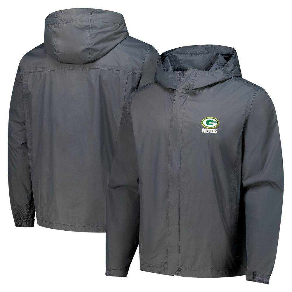 Green Bay Packers Dunbrooke Tropic Waterproof Packable Full-Zip Hoodie Jacket  - Graphite on sale