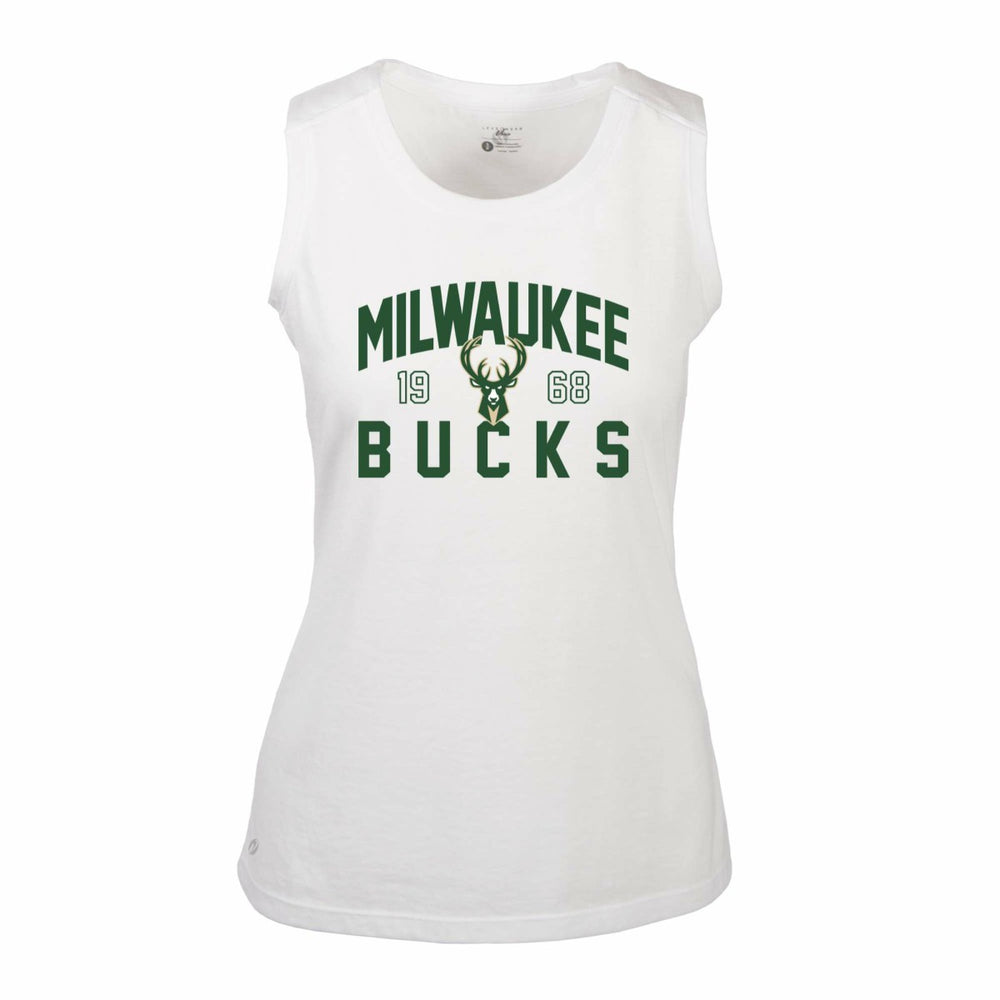 Milwaukee Bucks Levelwear Women's Macy Tank Top - White cheap