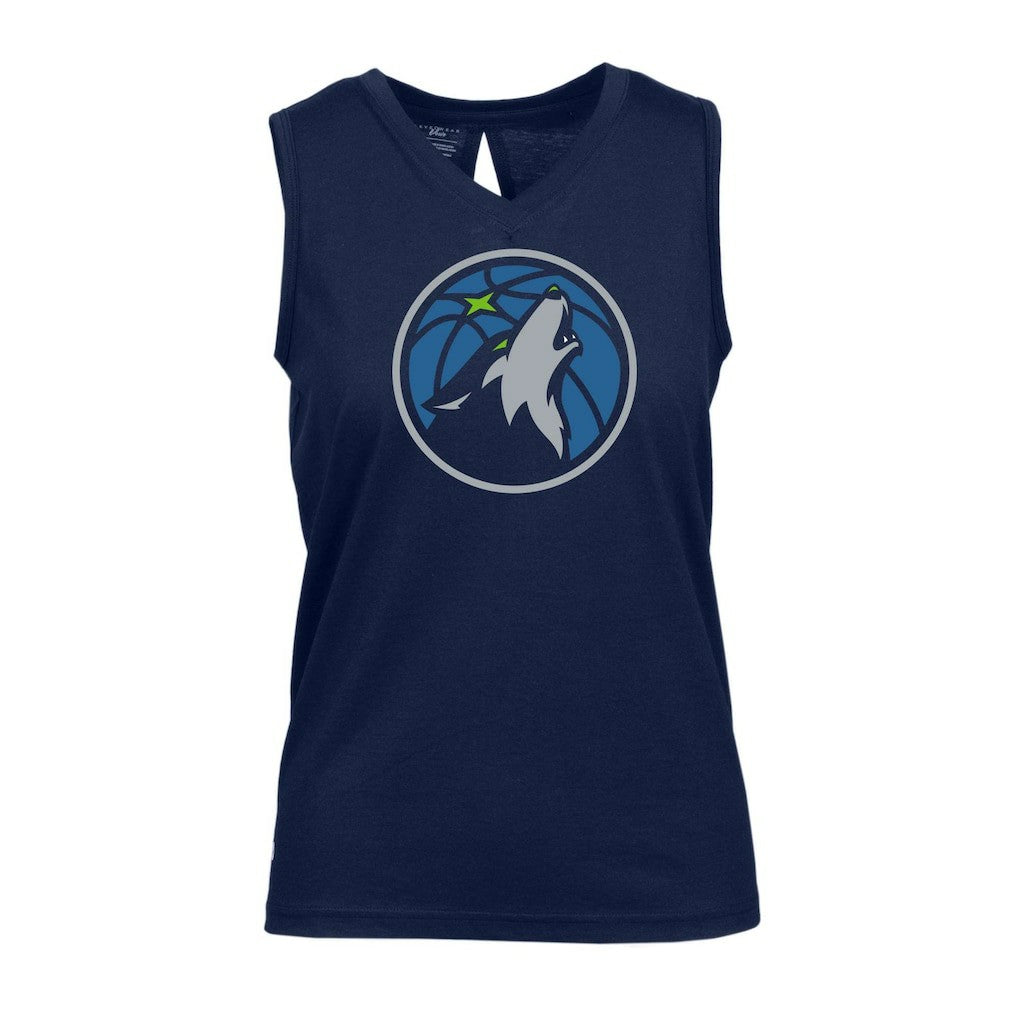 Minnesota Timberwolves Levelwear Women's Paisley Core V-Neck Tank Top - Navy shop