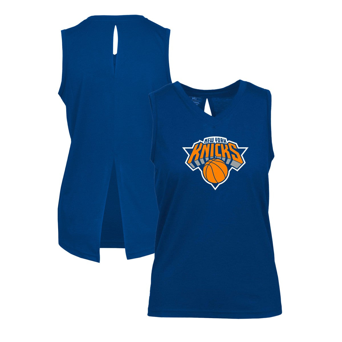 New York Knicks Levelwear Women's Paisley Core V-Neck Tank Top - Blue shop