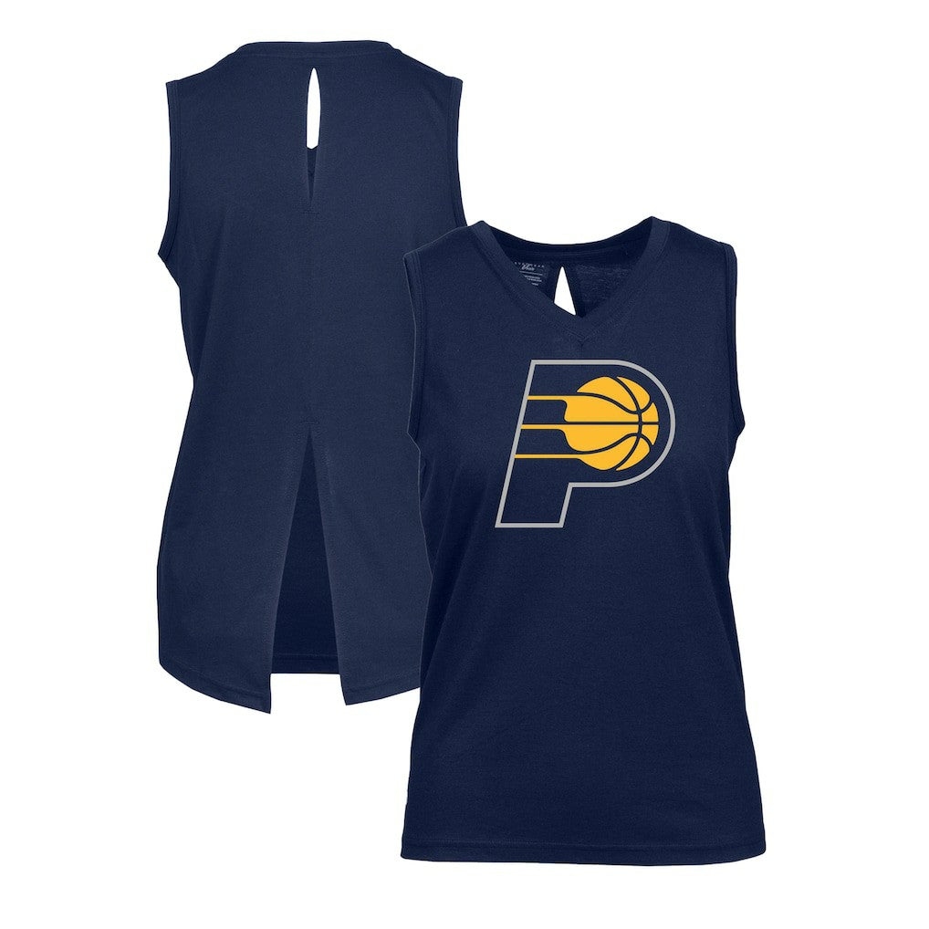 Indiana Pacers Levelwear Women's Paisley Core V-Neck Tank Top - Navy sale