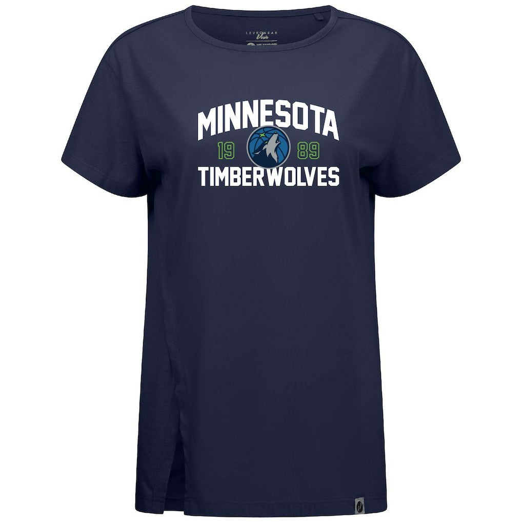 Minnesota Timberwolves Levelwear Women's Influx T-Shirt - Navy outlet