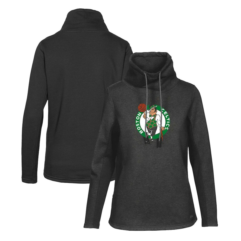 Boston Celtics Levelwear Women's Loop Core Funnel Neck Pullover Sweatshirt - Black discount