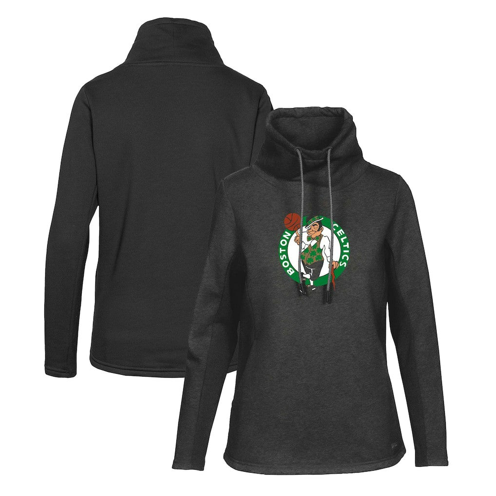 Boston Celtics Levelwear Women's Loop Core Funnel Neck Pullover Sweatshirt - Black discount