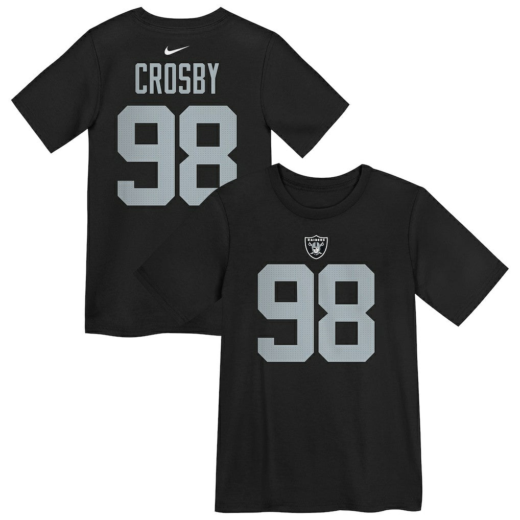 Maxx Crosby Las Vegas Raiders Preschool Player Name & Number T-Shirt - Black | Nike for sale