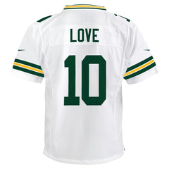 Jordan Love Green Bay Packers Youth Game Jersey - White | Nike for sale