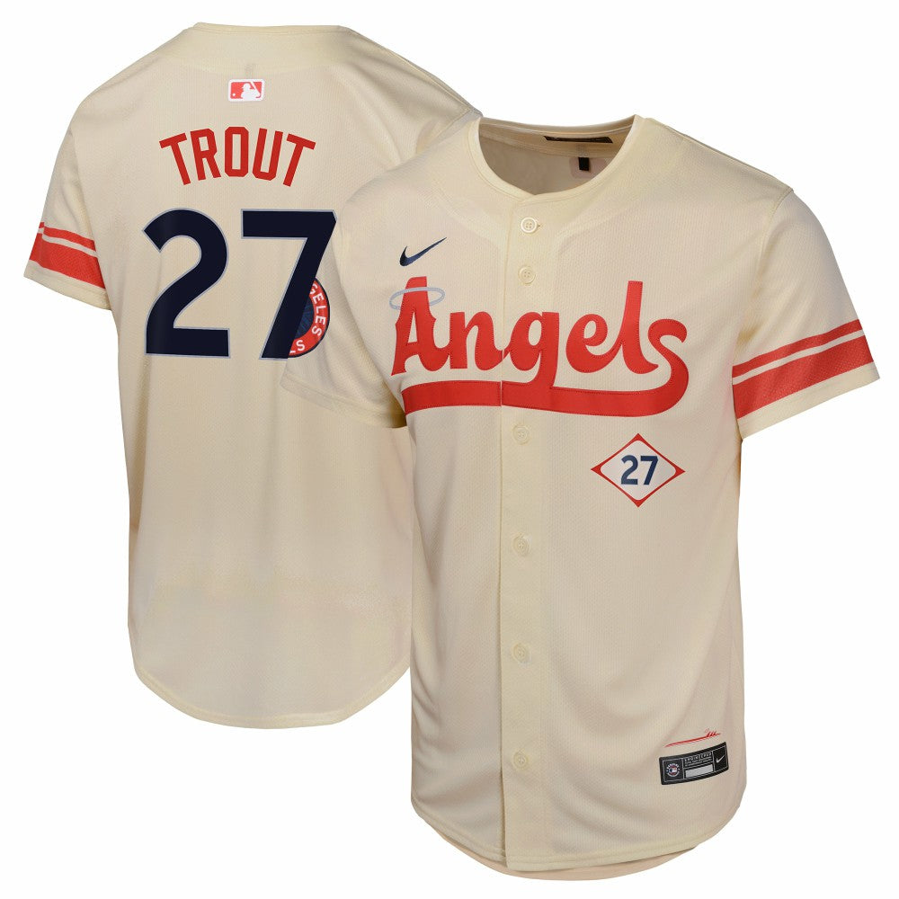 Mike Trout Los Angeles Angels Youth City Connect Limited Player Jersey - Cream | Nike