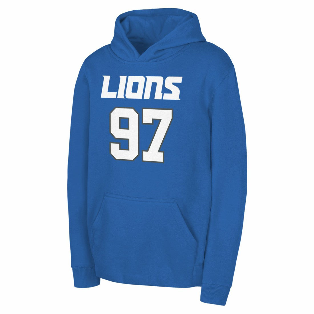Aidan Hutchinson Detroit Lions Youth Mainliner Player Name & Number Pullover Hoodie - Blue online