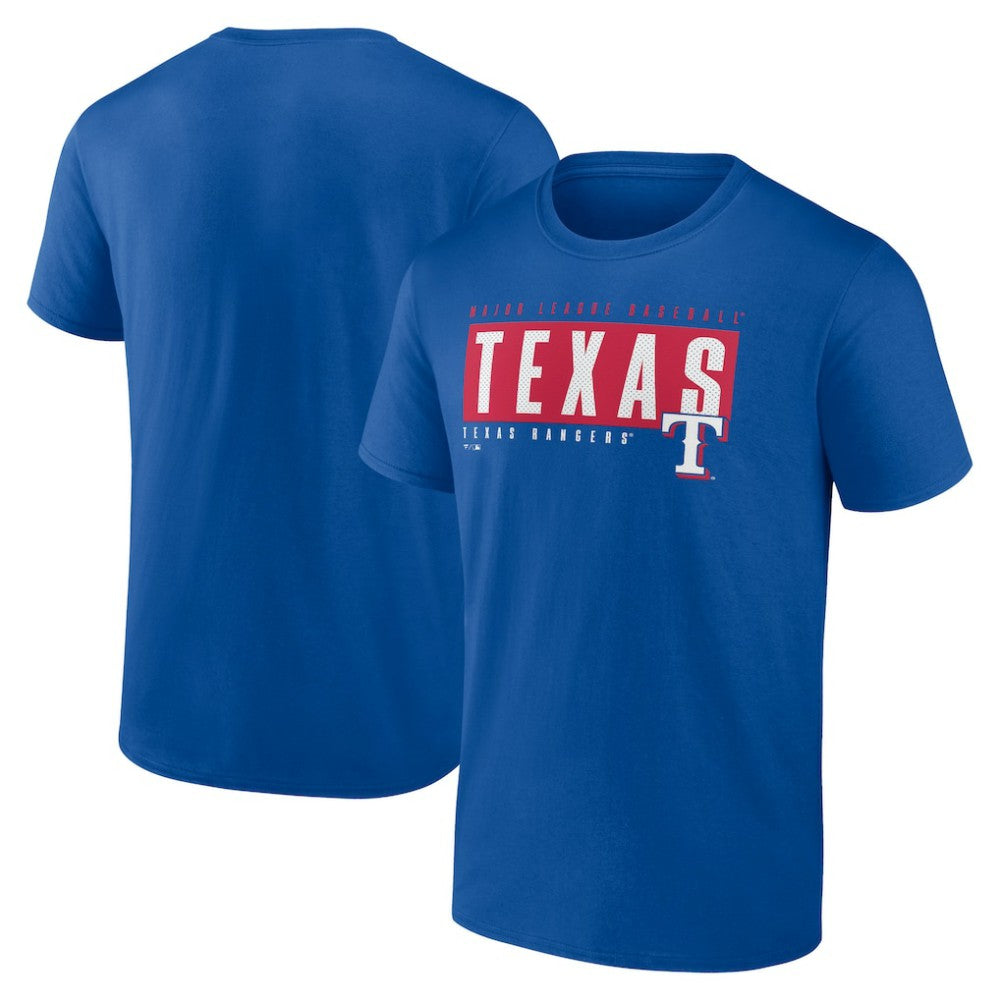 Texas Rangers Blocked Out T-Shirt - Royal