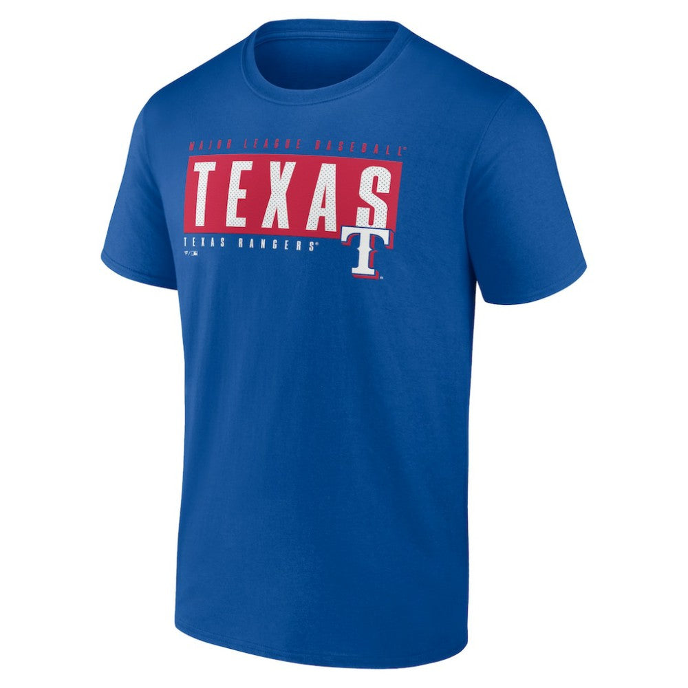 Texas Rangers Blocked Out T-Shirt - Royal