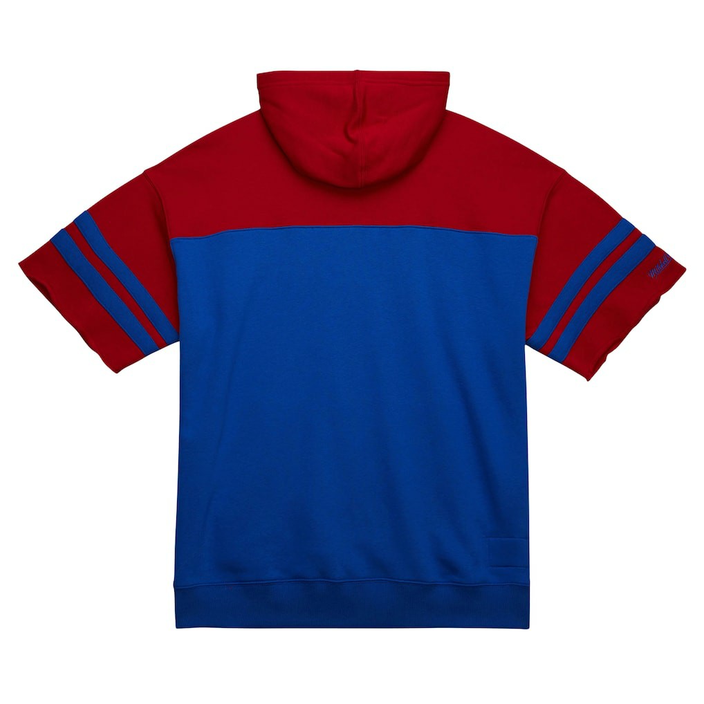 New England Patriots Off Field Vintage Logo Short Sleeve Pullover Hoodie - Royal outlet