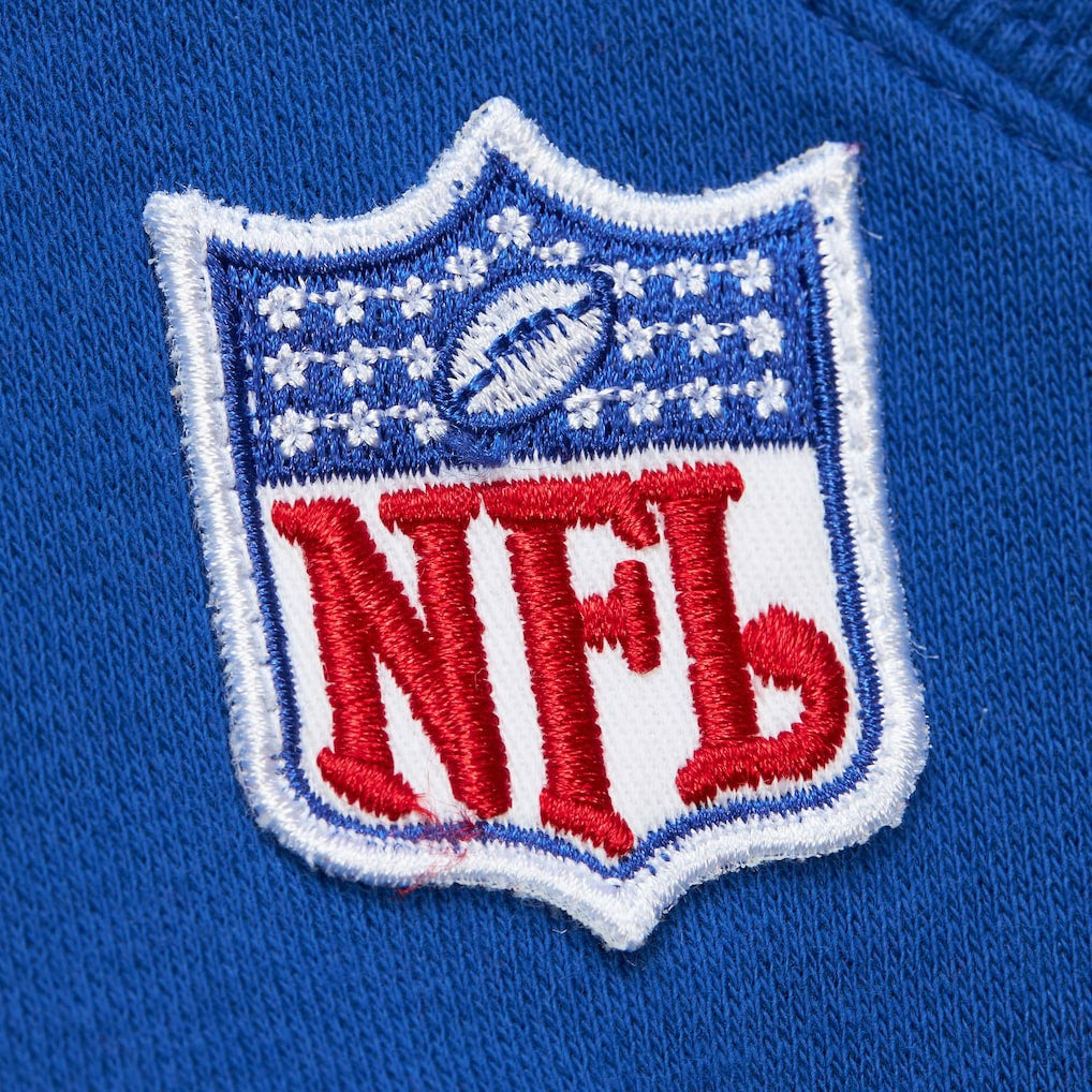New England Patriots Off Field Vintage Logo Short Sleeve Pullover Hoodie - Royal outlet