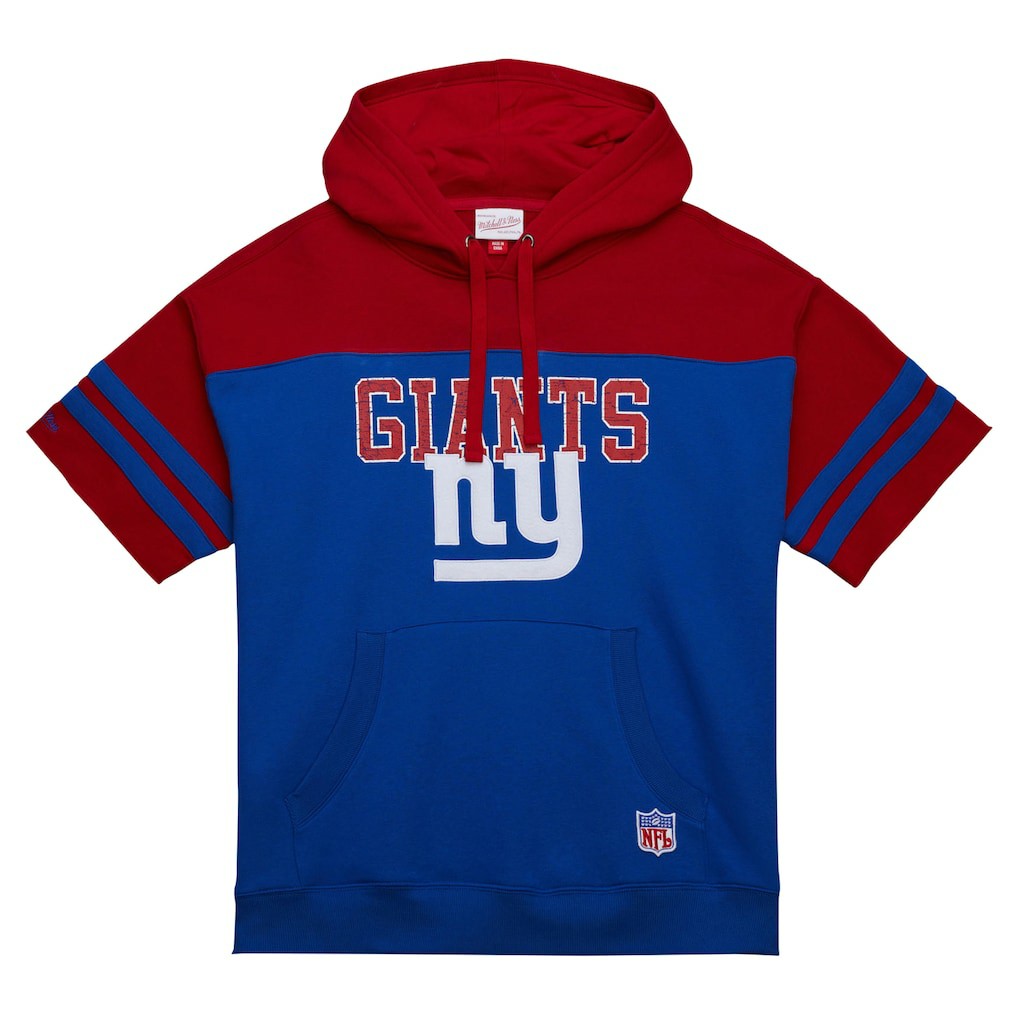 New York Giants Off Field Vintage Logo Short Sleeve Pullover Hoodie - Royal sale