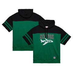 New York Jets Off Field Vintage Logo Short Sleeve Pullover Hoodie - Kelly Green cheap