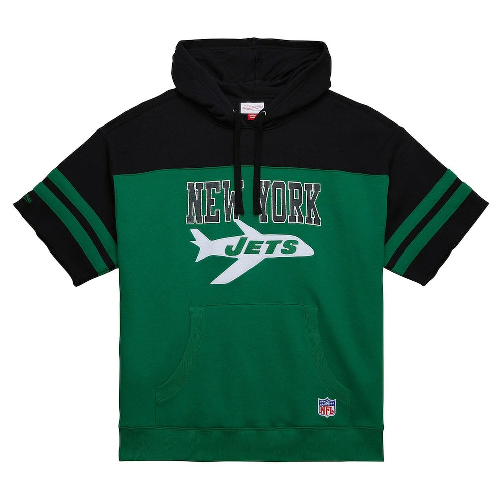 New York Jets Off Field Vintage Logo Short Sleeve Pullover Hoodie - Kelly Green cheap