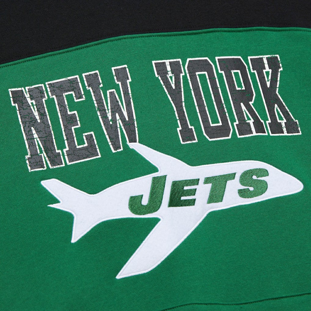 New York Jets Off Field Vintage Logo Short Sleeve Pullover Hoodie - Kelly Green cheap