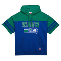Seattle Seahawks Off Field Vintage Logo Short Sleeve Pullover Hoodie - Royal discount