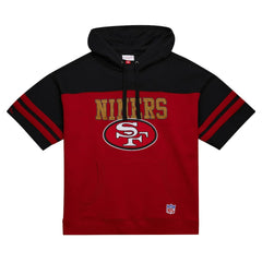 San Francisco 49ers Off Field Vintage Logo Short Sleeve Pullover Hoodie - Scarlet sale