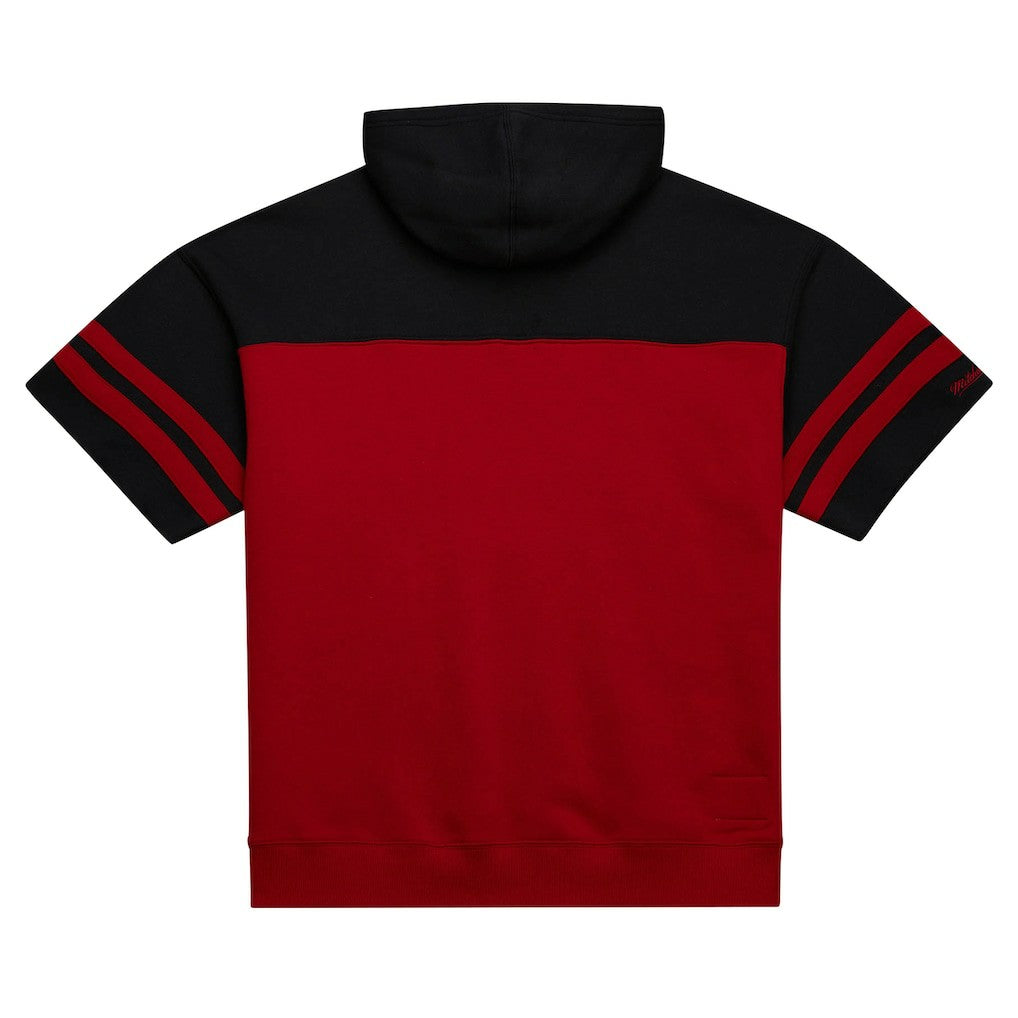 San Francisco 49ers Off Field Vintage Logo Short Sleeve Pullover Hoodie - Scarlet sale