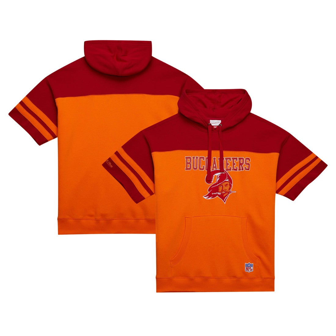 Tampa Bay Buccaneers Off Field Vintage Logo Short Sleeve Pullover Hoodie - Orange discount