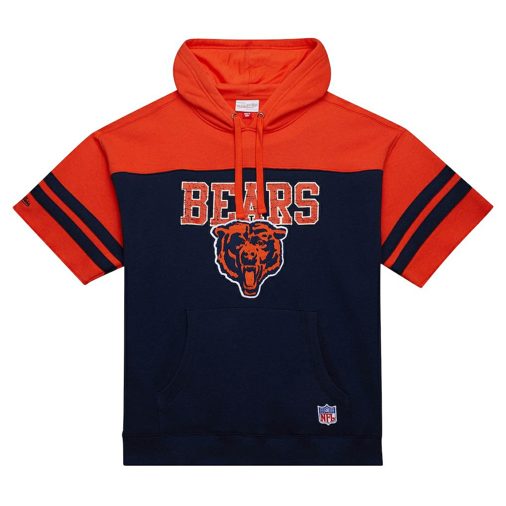 Chicago Bears Off Field Vintage Logo Short Sleeve Pullover Hoodie - Navy sale