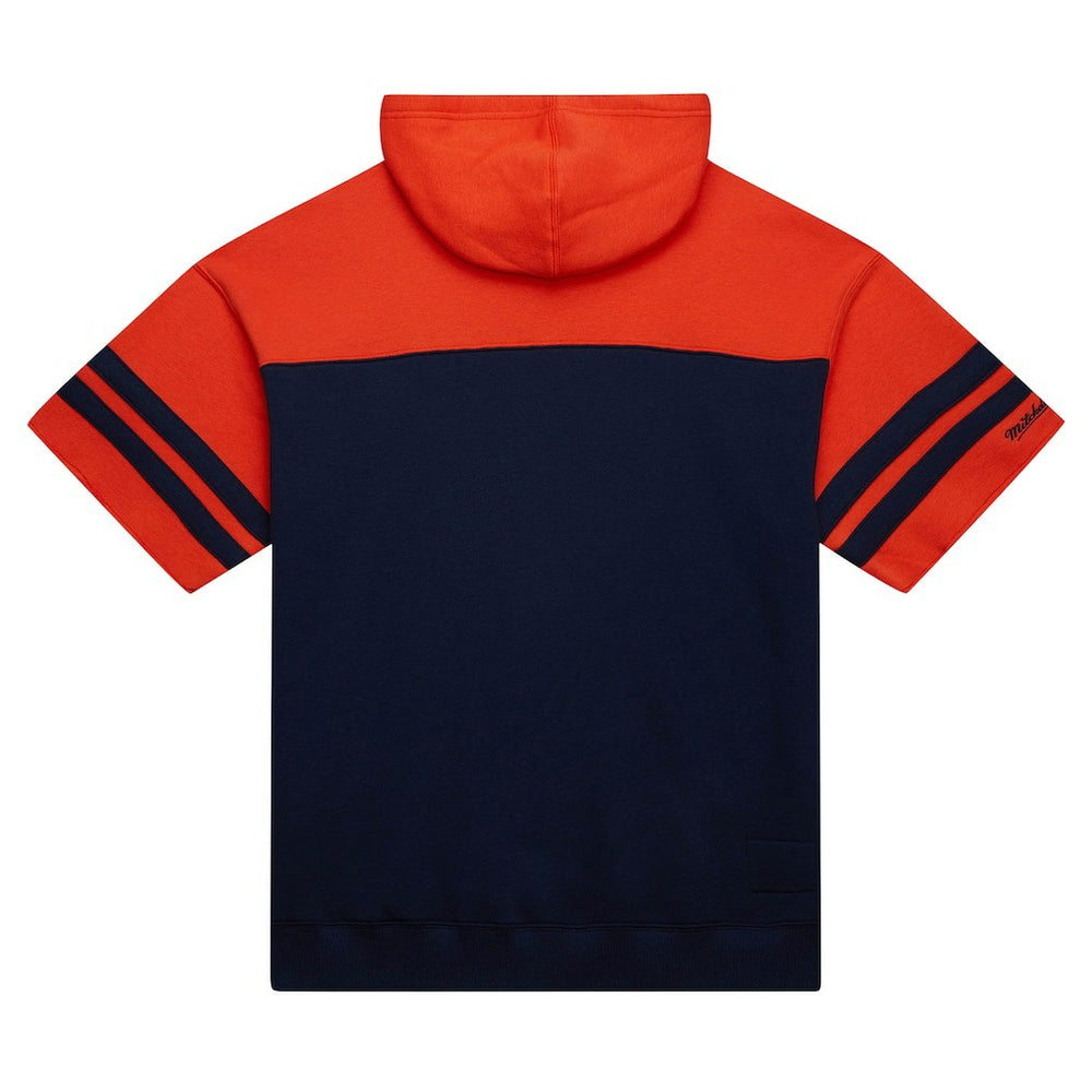 Chicago Bears Off Field Vintage Logo Short Sleeve Pullover Hoodie - Navy sale
