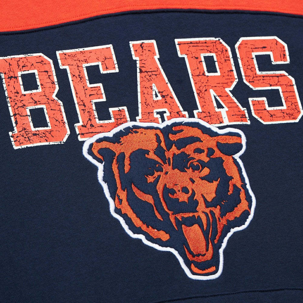 Chicago Bears Off Field Vintage Logo Short Sleeve Pullover Hoodie - Navy sale